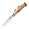 Нож Opinel №8, нержавеющая сталь, рукоять бук с кожаным темляком