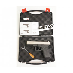 СХП Охолощенный пистолет Retay G19C Glock, кал. 9 мм, сатин